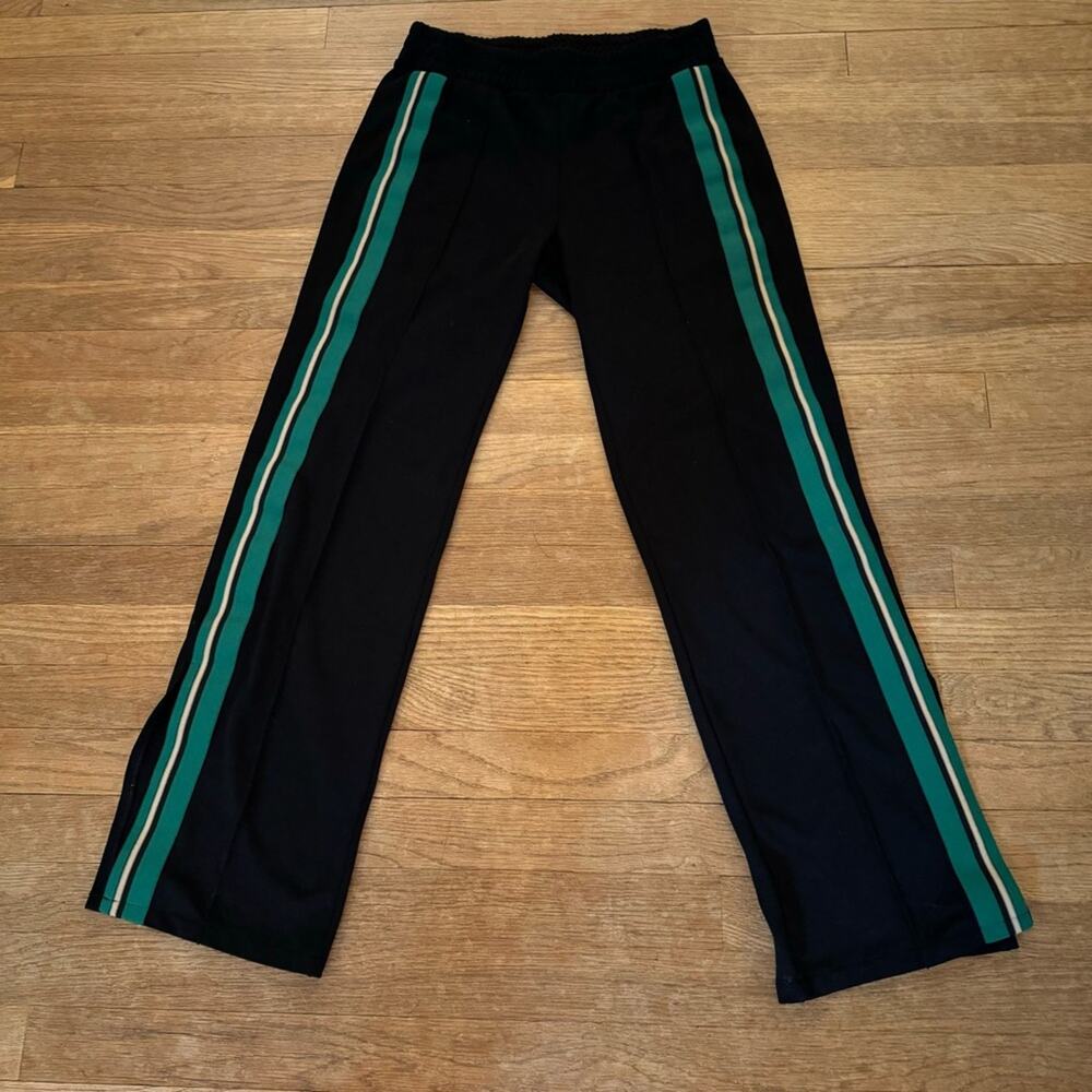 Zara black green athletic casual exercise joggers size small S
 b30